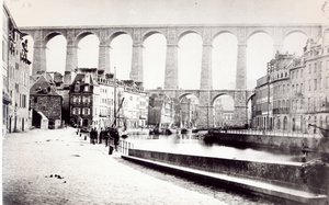 Le viaduc de Morlaix, vers 1880